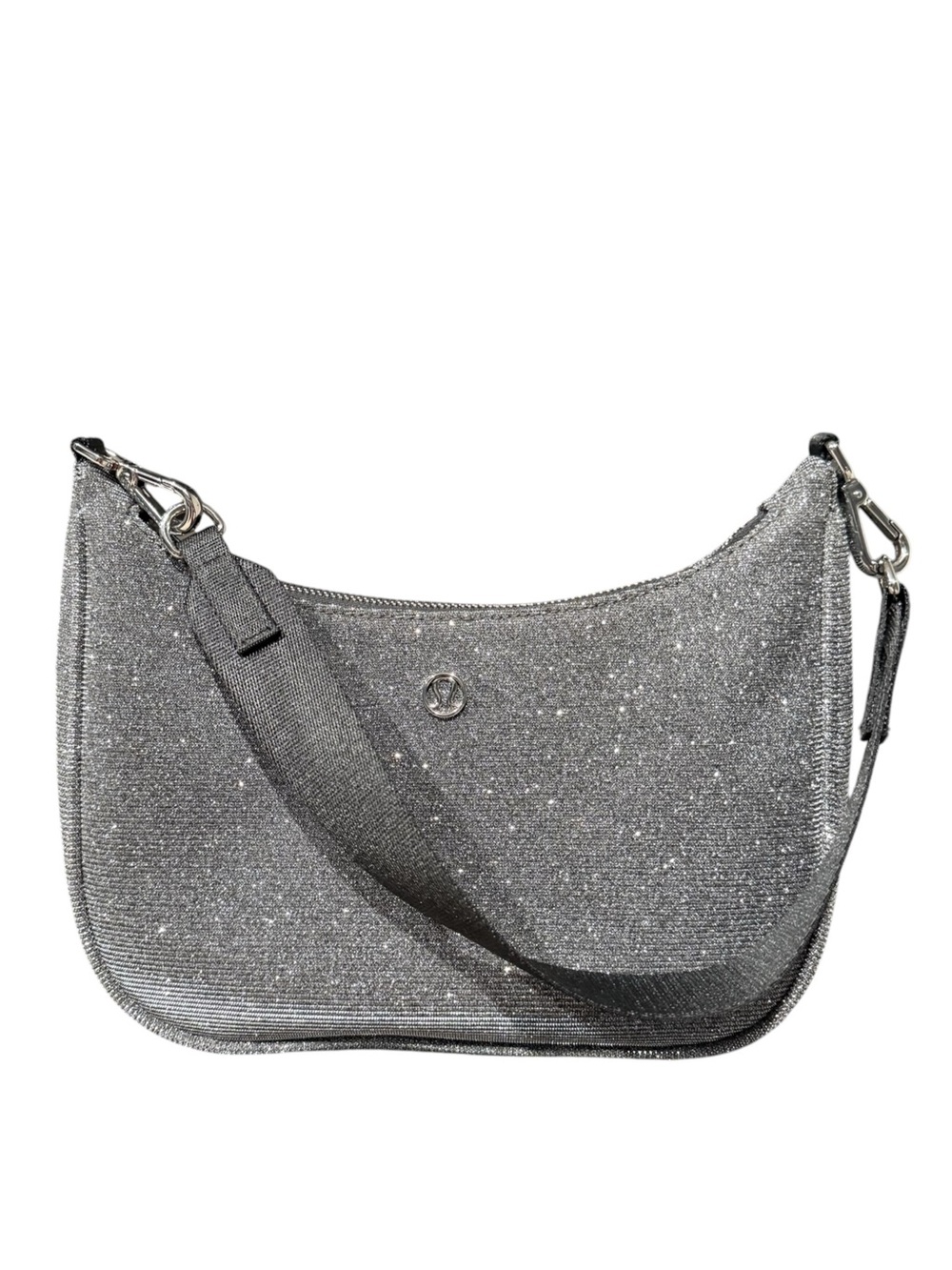 Lululemon City Essentials Small Shoulder Bag 3L Silver Glitter